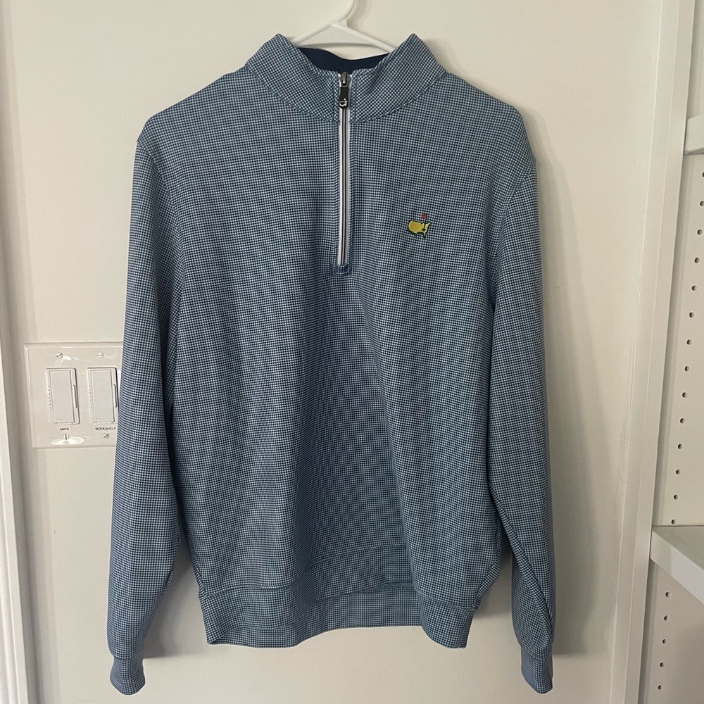 Masters 1/4 zip pullover. Blue plaid. Men’s size small. Bought at 2019 Masters.